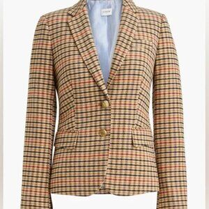 J. Crew Herringbone wool blend schoolboy blazer